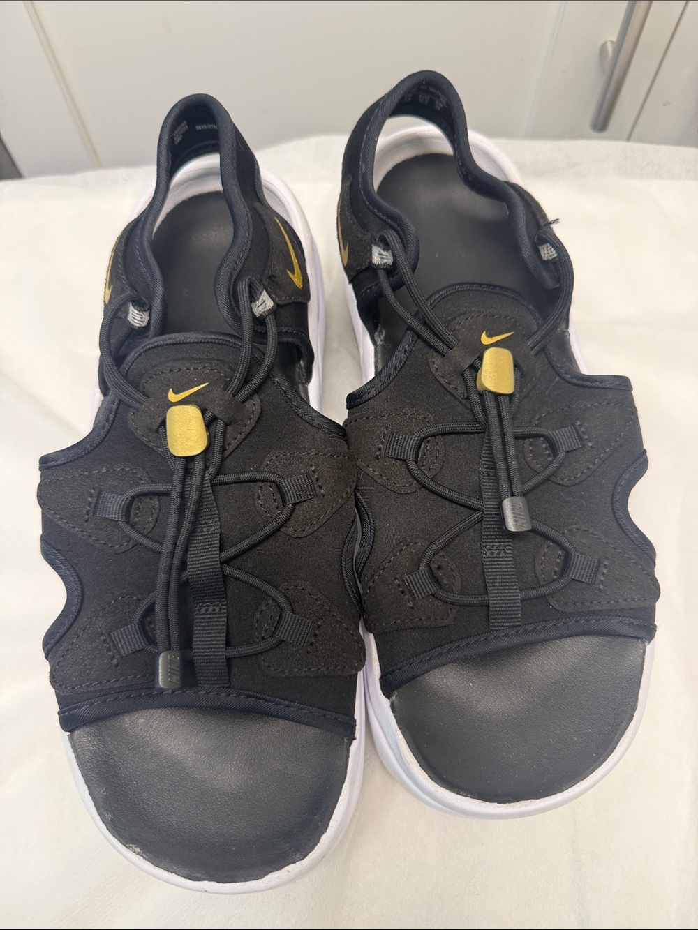 Nike Kids Black and Gold Athletic Sandal